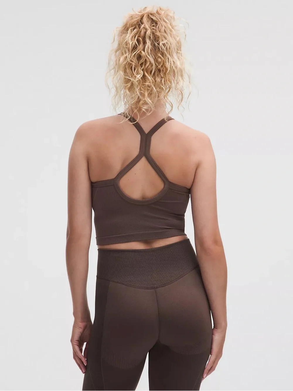 NWT lululemon Get Low Cross-Back Training Tank Top brown